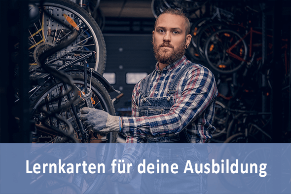 Lernkarten Fahrradmonteur für die Prüfungsvorbereitung