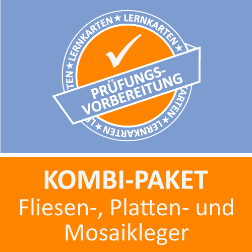 Kombi-Paket Fliesen-, Platten- und Mosaikleger - Lernkarten